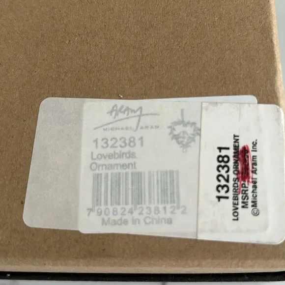 Michael Aram Lovebirds Christmas Ornament 132381 - Picture 9 of 9